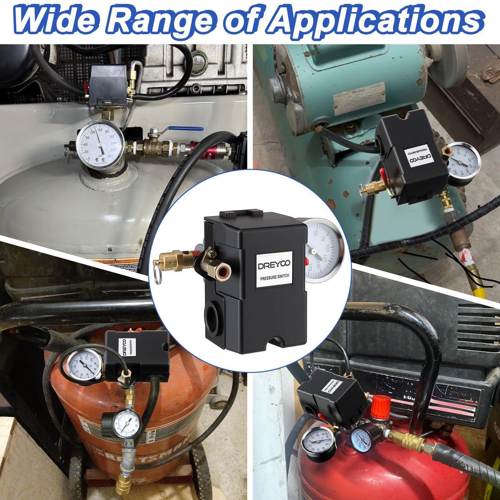 Dreyoo durable housing and brass components resist corrosion during heavy use.