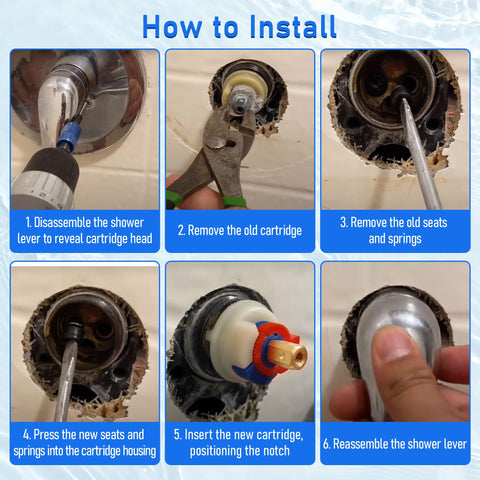 Dreyoo easy installation guide to swap old cartridge without leaks
