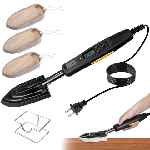 Dreyoo Edge Banding Iron with digital LCD displays precise heat for smooth veneer seams.
