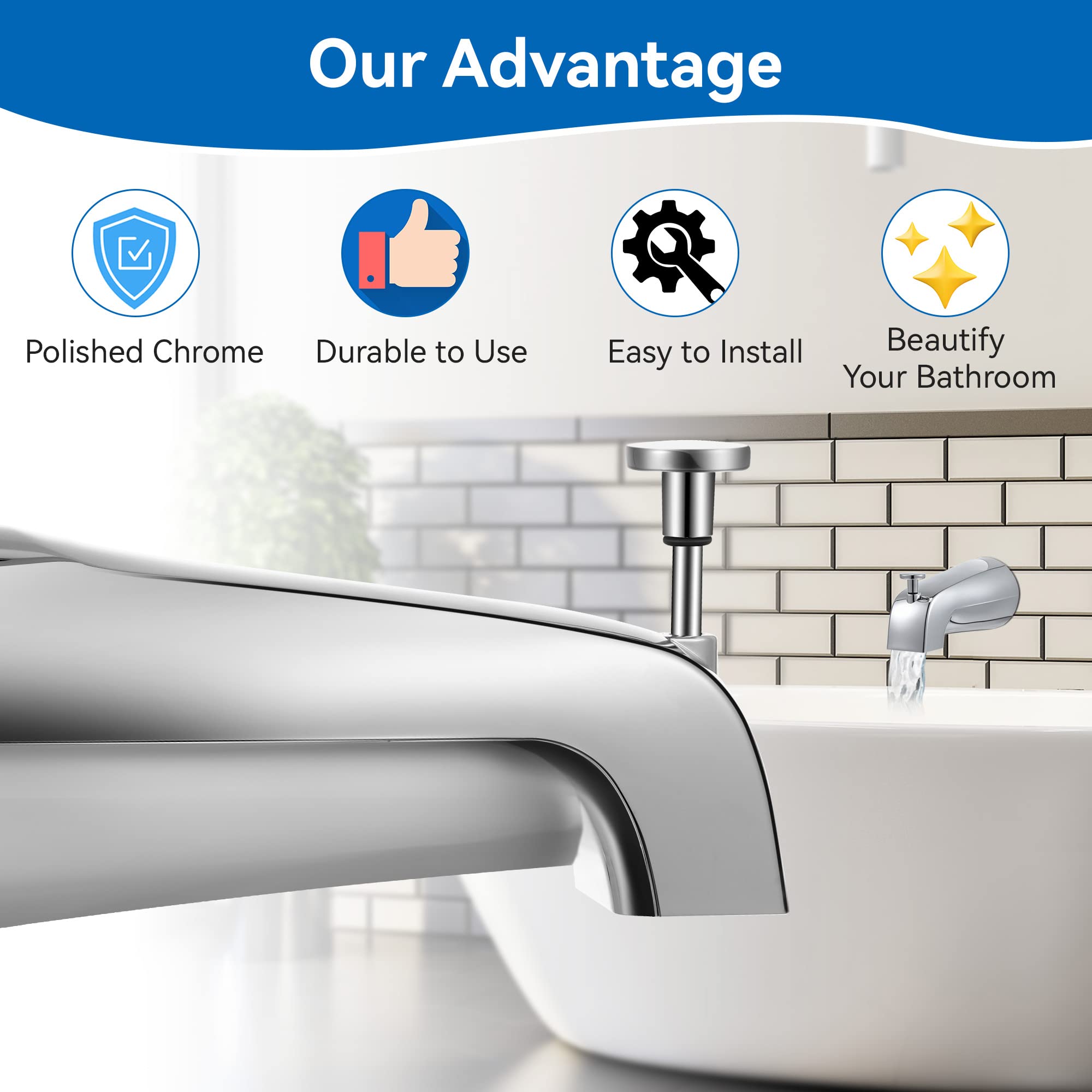 Dreyoo finish options tub spout offers coordinated bathroom styling
