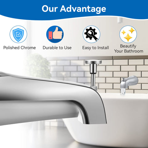 Dreyoo finish options tub spout offers coordinated bathroom styling