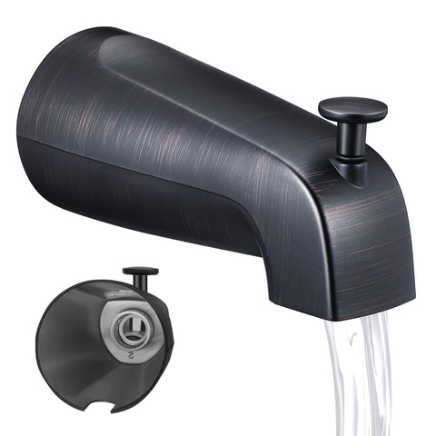 Dreyoo five-and-a-quarter-inch spout front view highlights durable metal construction for lasting bathroom style.