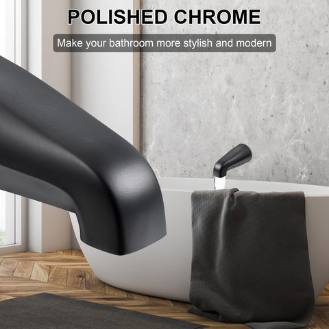 Durable metal construction with matte black plating for lasting bathroom style.