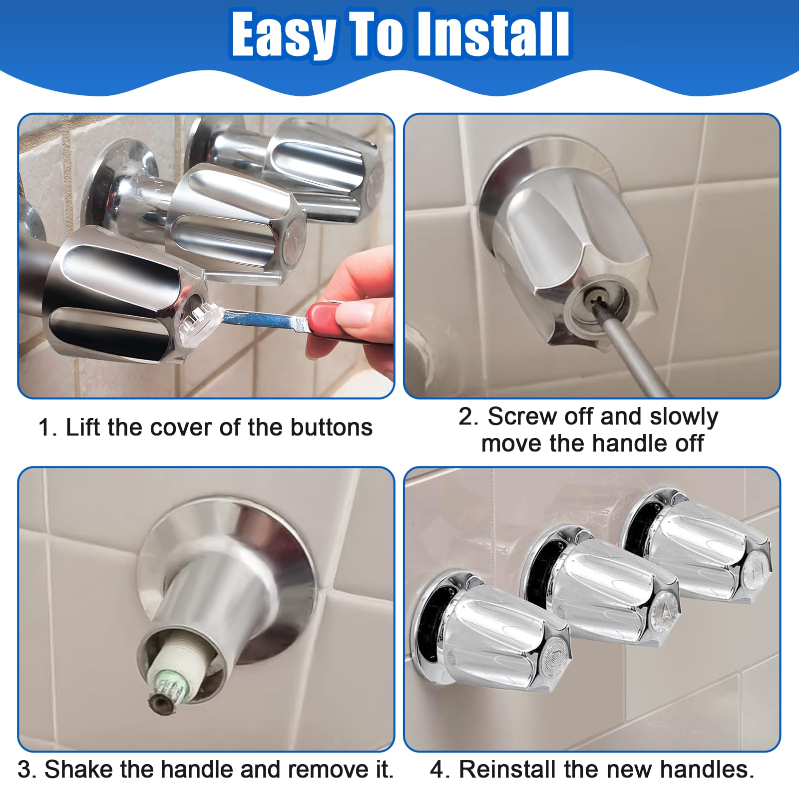 Dreyoo polished chrome finish detail reveals luxe look and corrosion resistance.