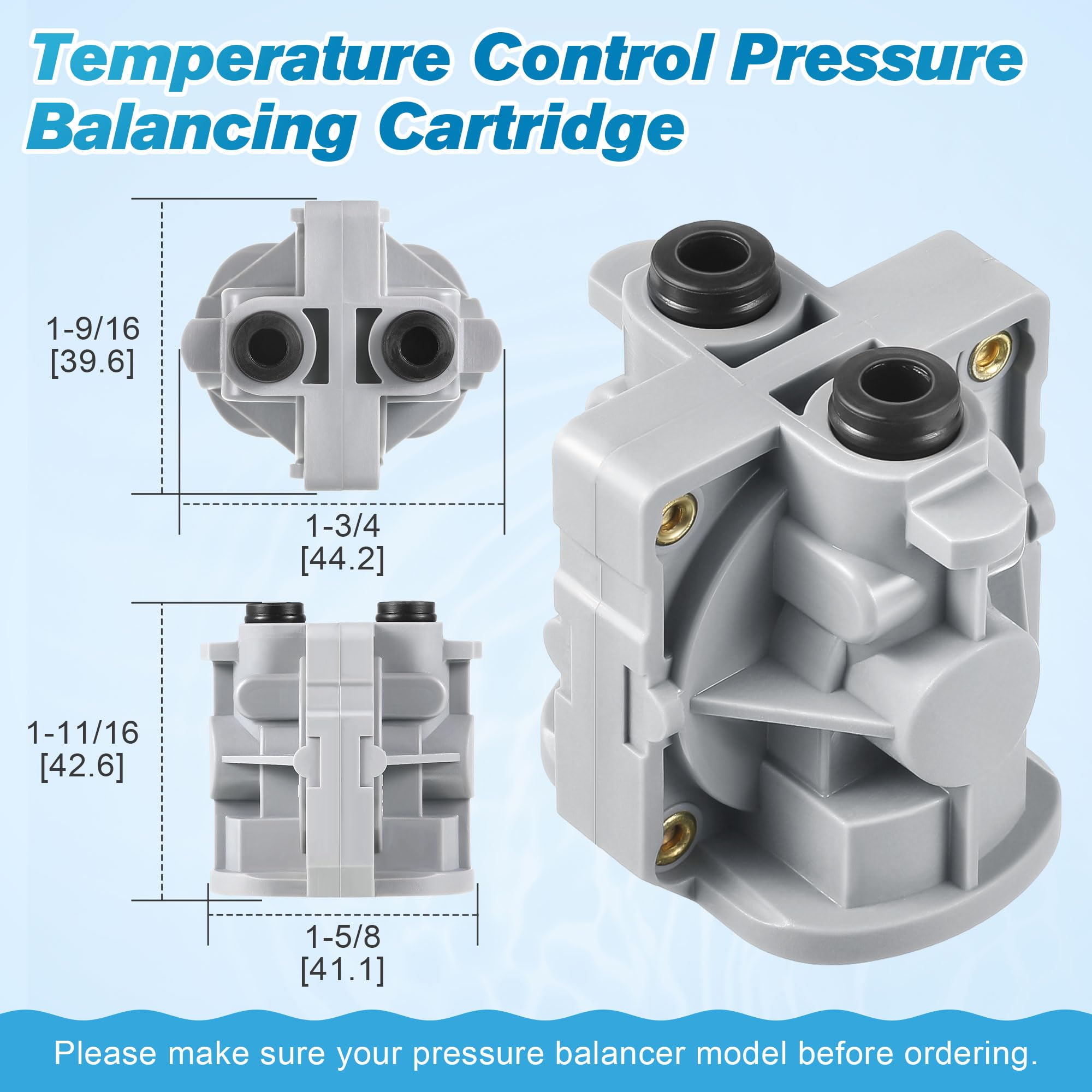 Dreyoo pressure balancing cartridge for 974-2910 maintains comfortable water temperature