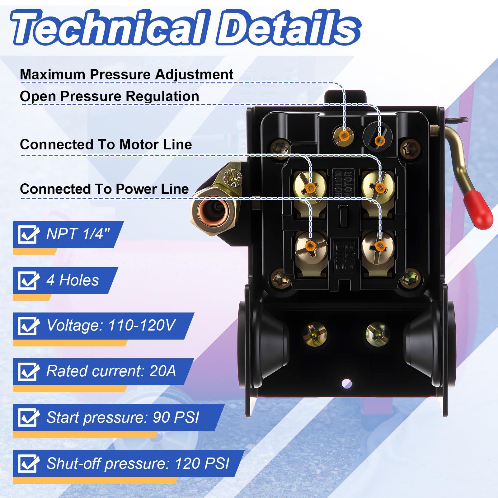 Dreyoo 0-200 psi pressure gauge for real-time monitoring