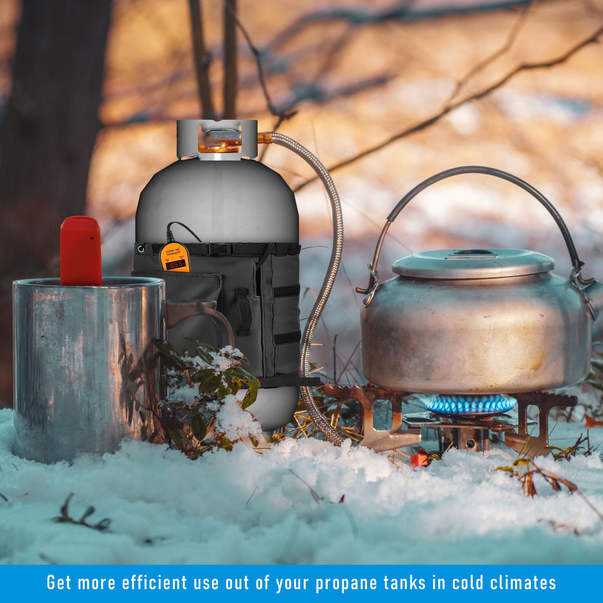 Dreyoo 5-40lb tank fit ensures broad compatibility and snug contact.