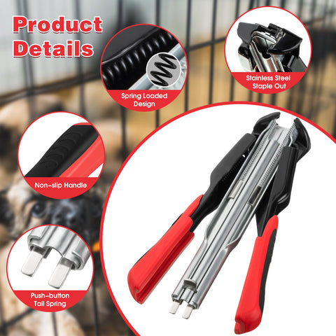 Dreyoo spring-loaded fencing plier simplifies single-handed operation.