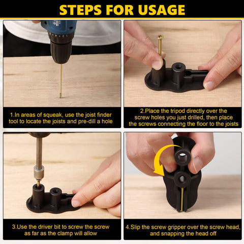 Dreyoo Squeaky Floor Repair Kit includes 50 screws for secure connections.