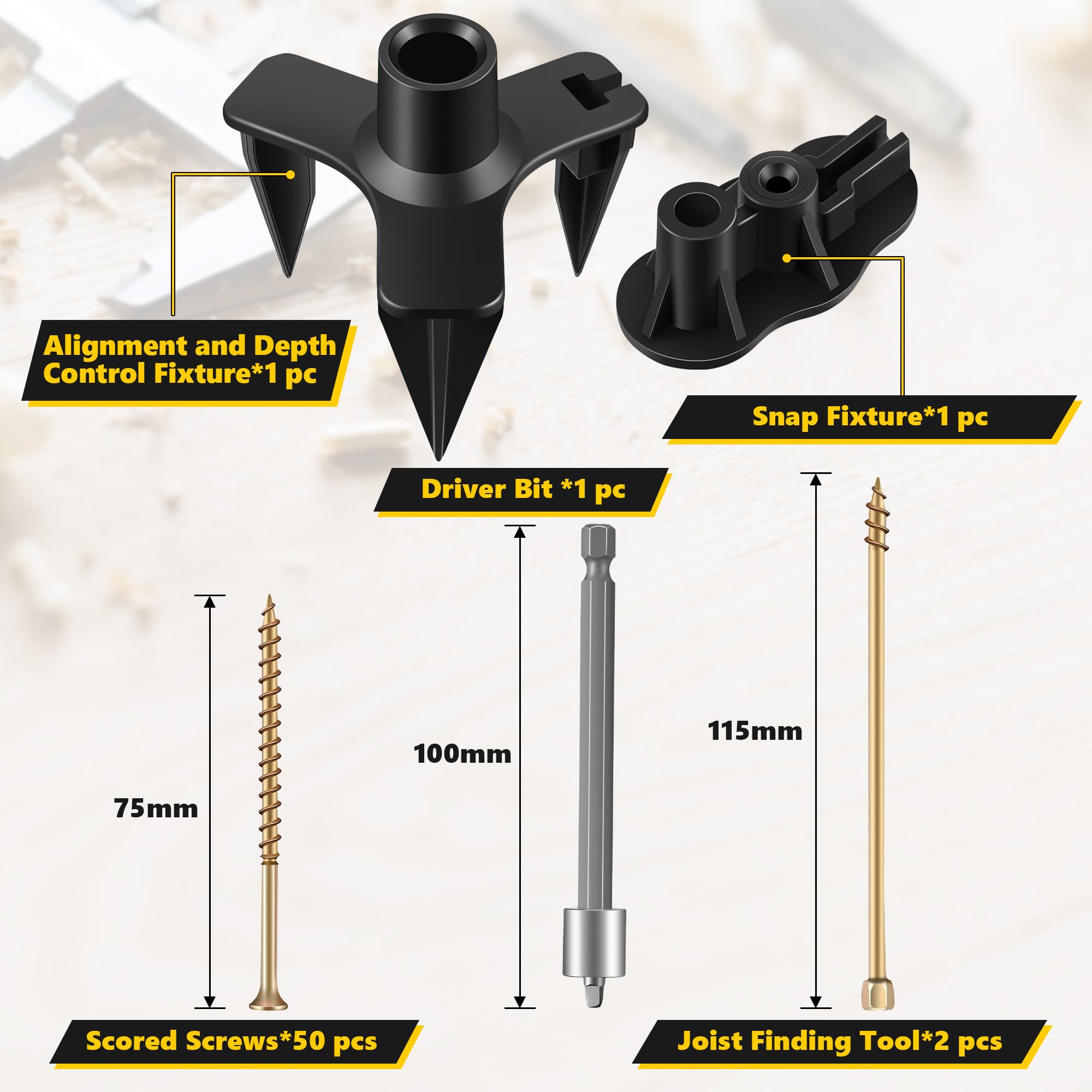 Dreyoo Squeaky Floor Repair Kit works across carpet, vinyl, and hardwood floors.