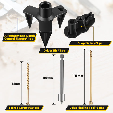 Dreyoo Squeaky Floor Repair Kit works across carpet, vinyl, and hardwood floors.