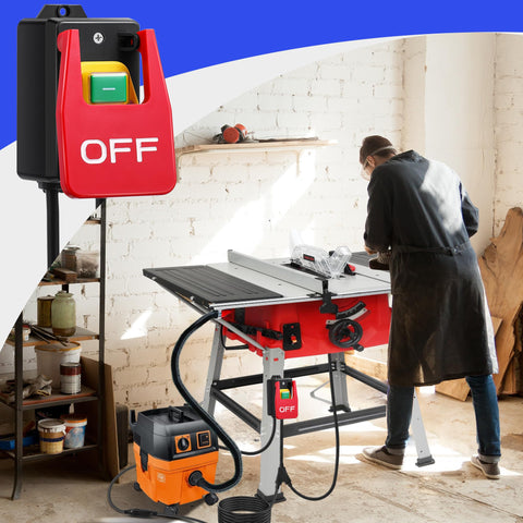 Dreyoo table-saw compatible switch fits routers and saws for safer power cuts.