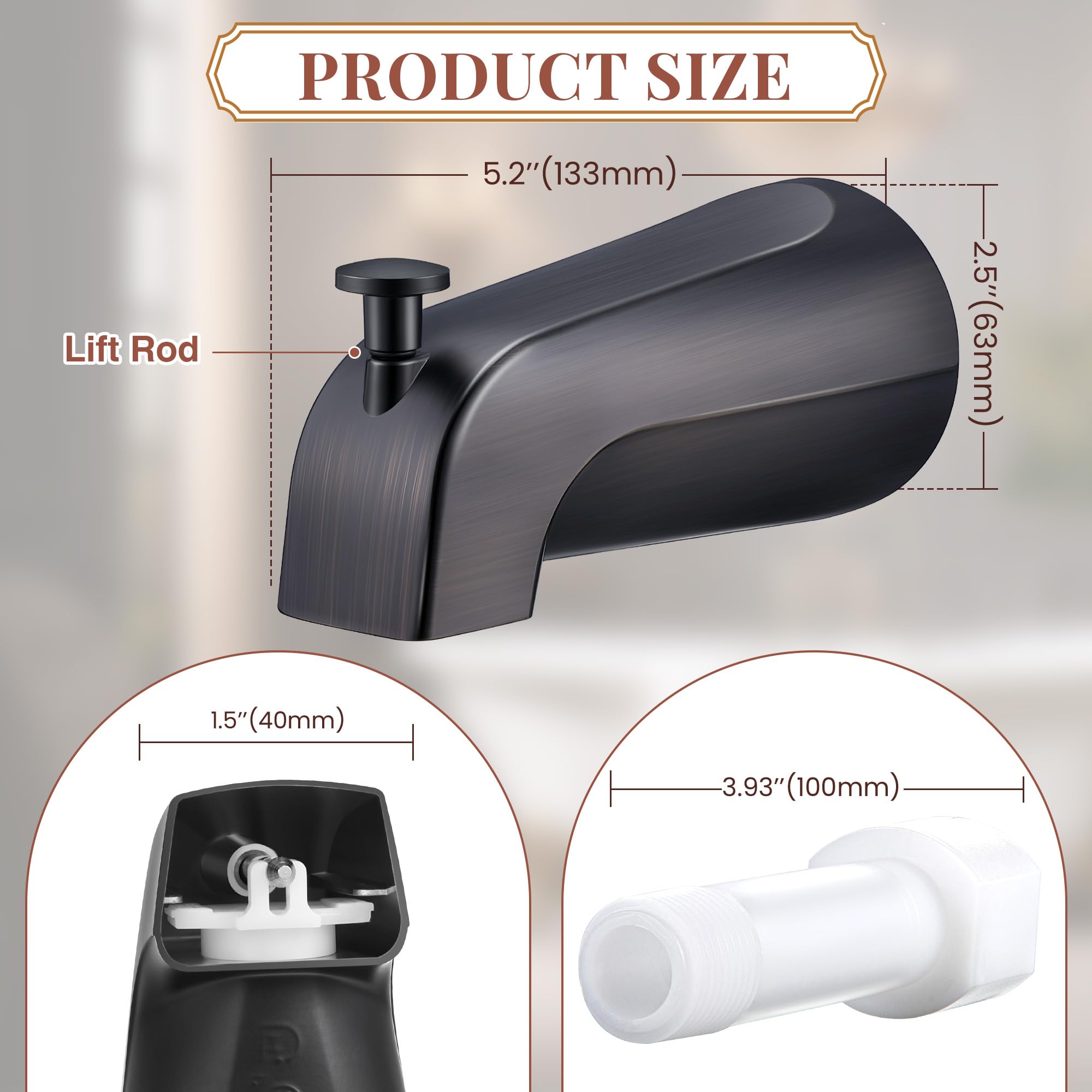 Dreyoo tub spout adapters kit includes everything needed for quick DIY installation
