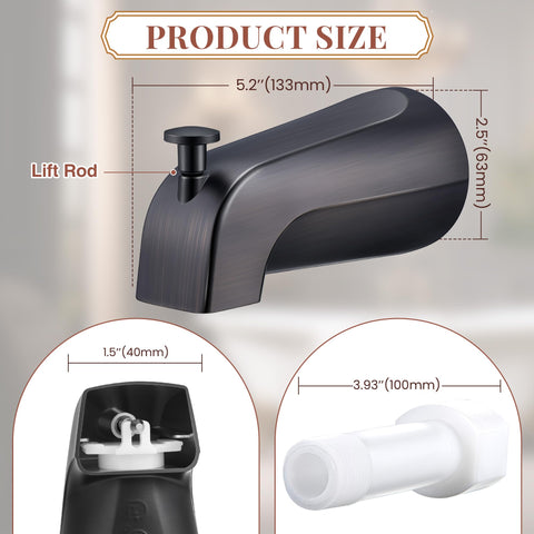Dreyoo tub spout adapters kit includes everything needed for quick DIY installation