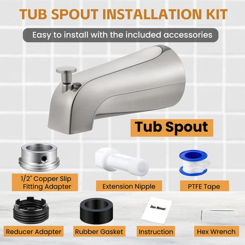 Dreyoo includes adapters, PTFE tape, rubber gasket for quick install.