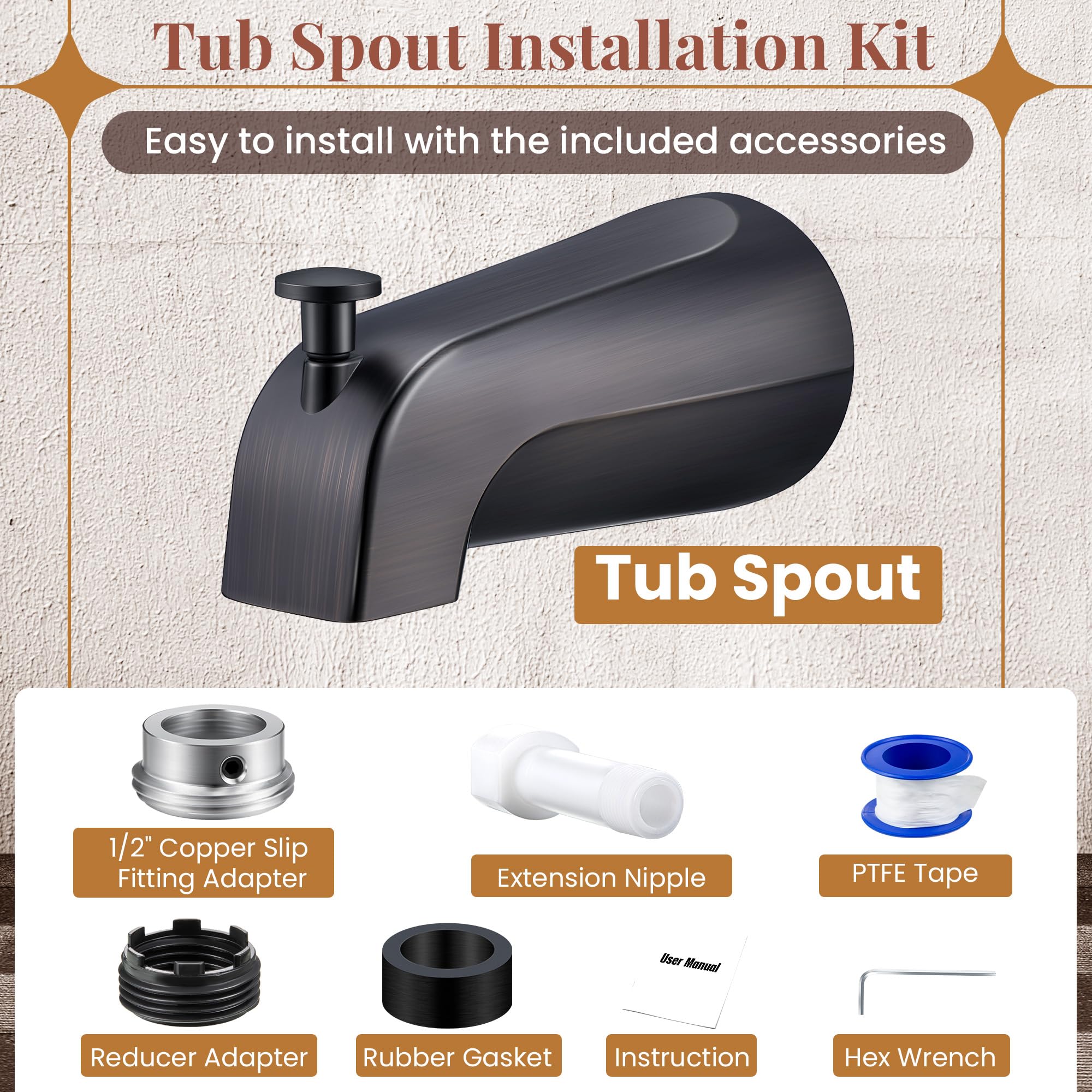 Dreyoo tub spout supports tub and shower switching for versatile routines
