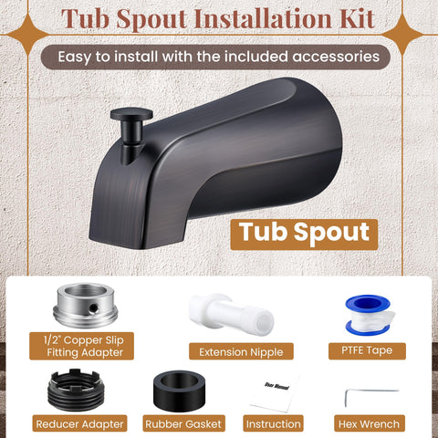 Dreyoo tub spout supports tub and shower switching for versatile routines