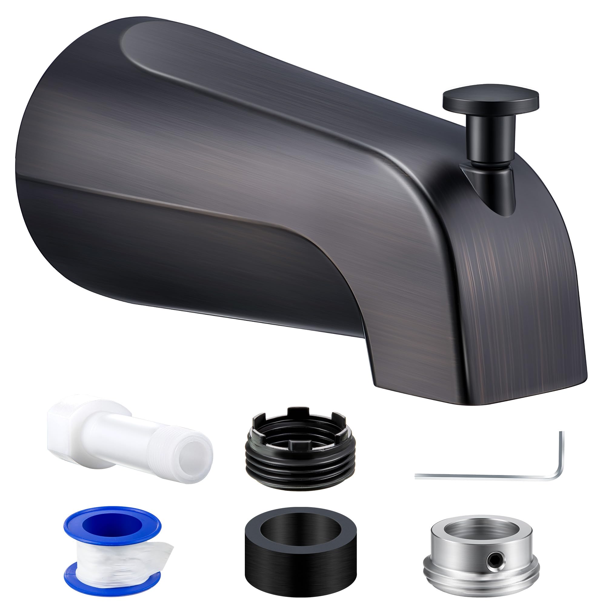 Dreyoo tub spout diverter compatibility demonstrates universal fit for copper and IPS pipes