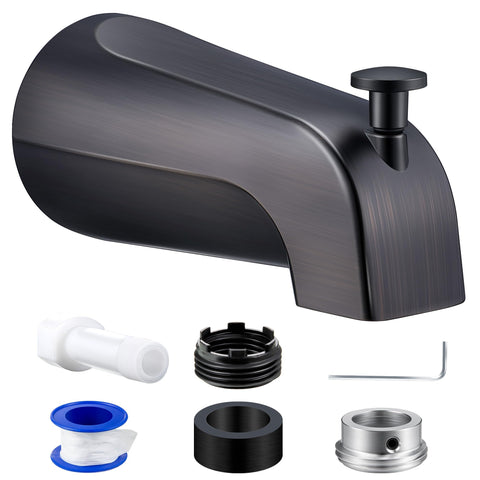 Dreyoo tub spout diverter compatibility demonstrates universal fit for copper and IPS pipes