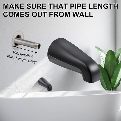 Front-end threaded connection enables straightforward replacement on tub faucets.