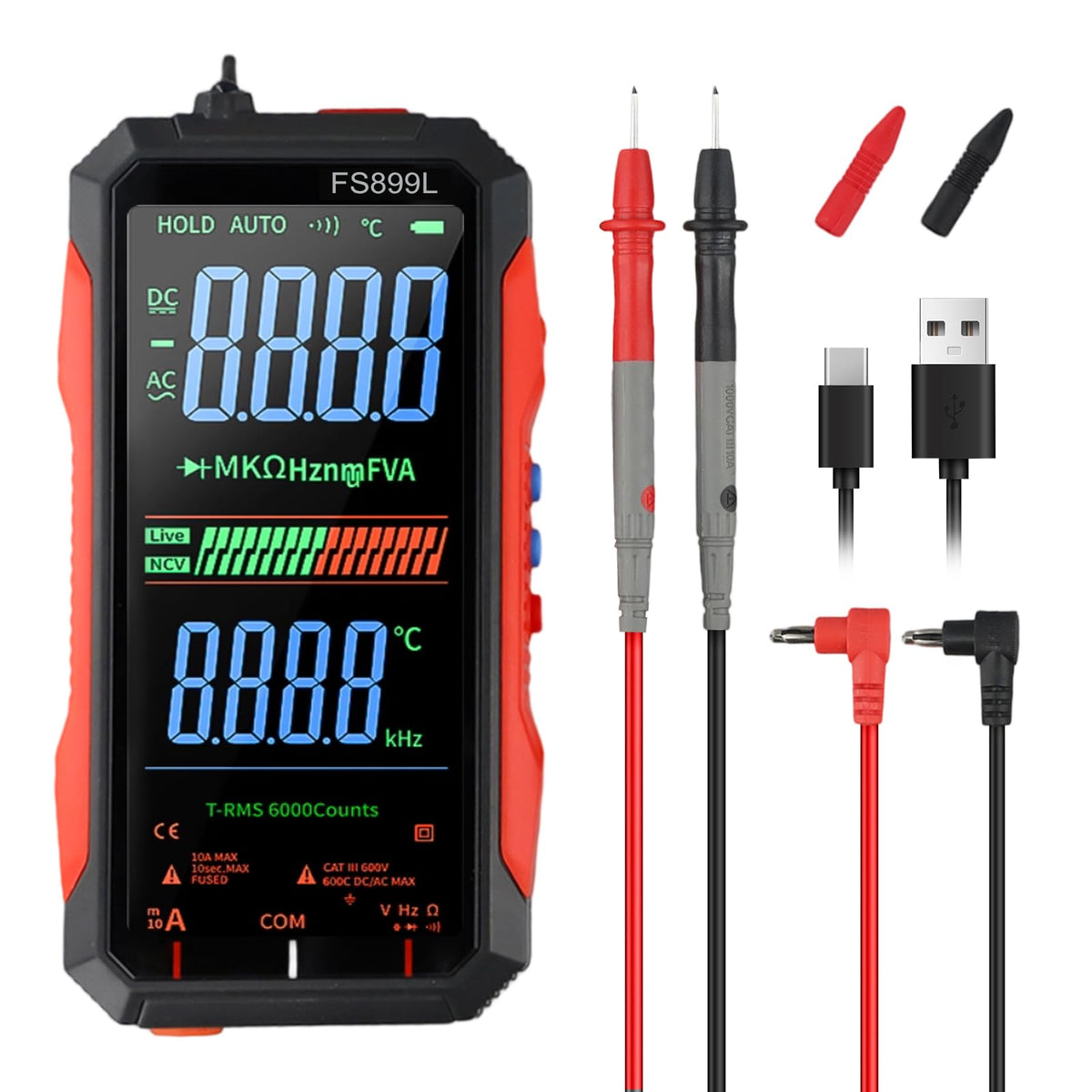 Drhomeam FS899L with color screen display offers clear readings even in dim light