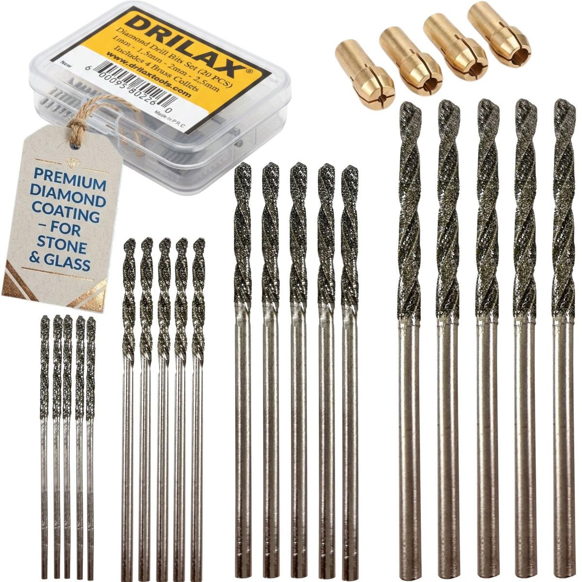Drilax diamond drill bit 1mm for precise glass drilling