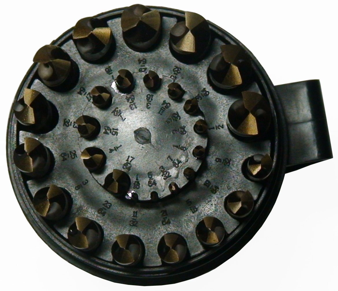 135-degree split-point tip self-centers to reduce wandering during drilling.