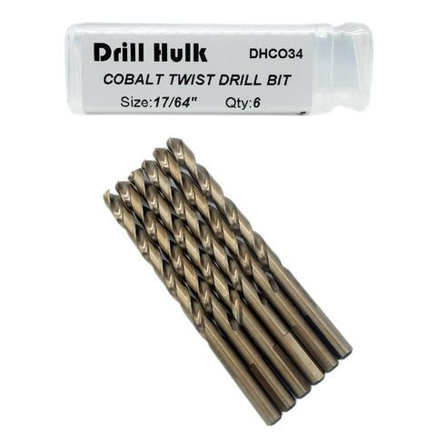 Drill Hulk 17-64-inch cobalt drill bits six-pack for hard metals