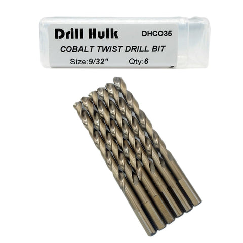 Drill Hulk 9-32 inch cobalt drill bit in case for metalworking