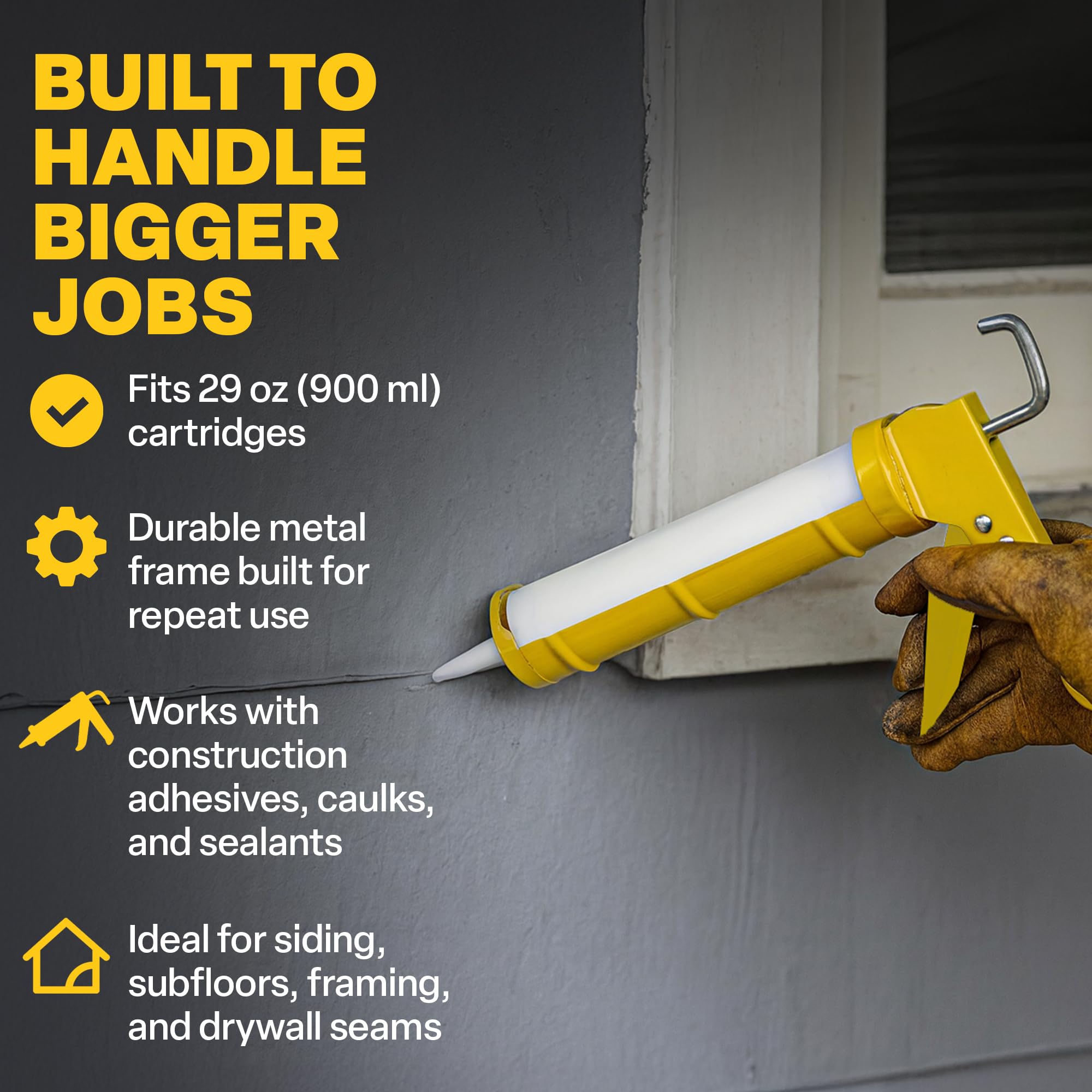 CR400 with machined ratchet teeth for controlled caulk flow.