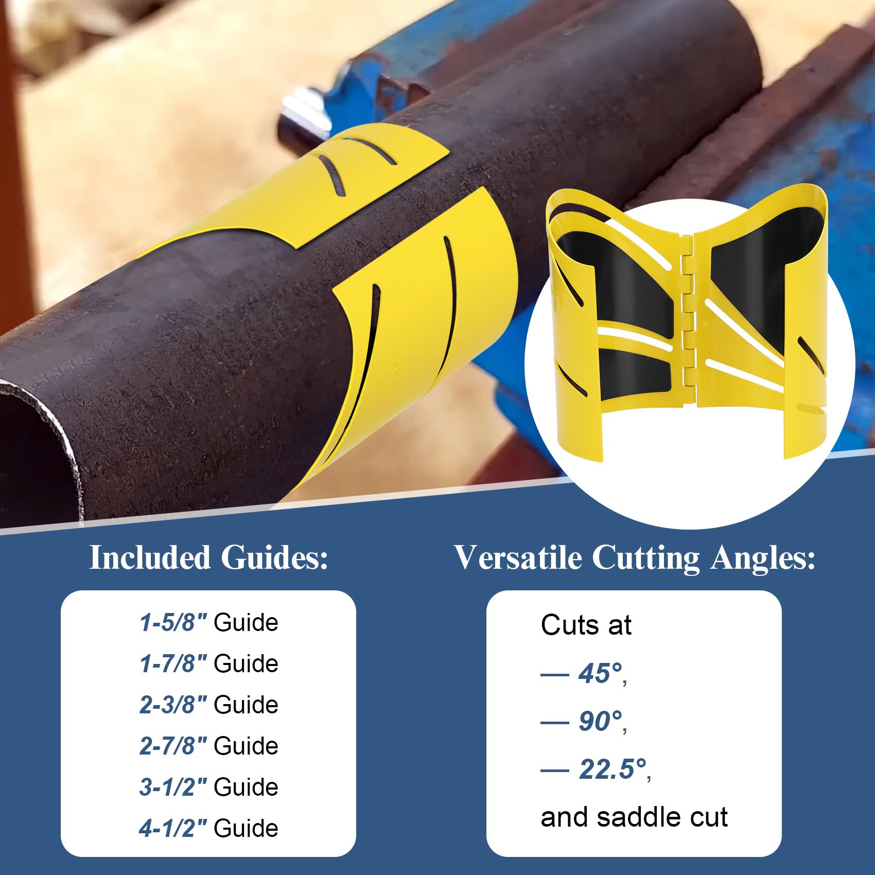 Drkerr 1-5-8 inch pipe guide enables precise marks