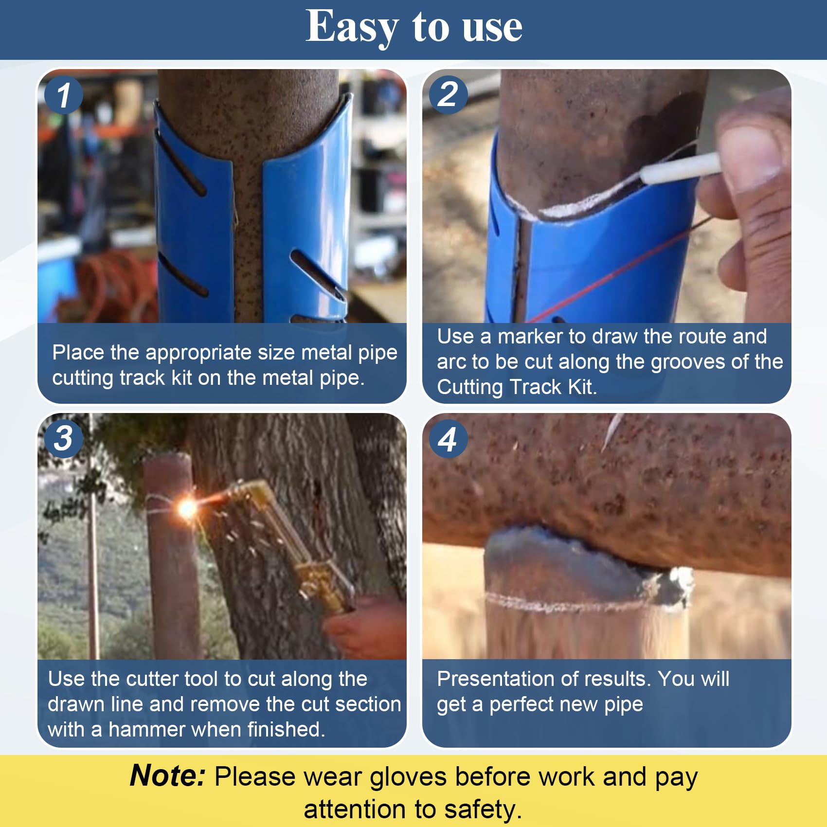 Drkerr 2-3-8 inch pipe guide ensures accurate cuts