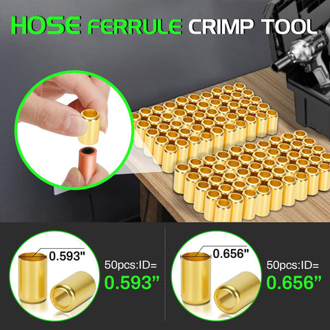 Drkerr crimp dies 0.593in ID details illustrate precise standard hose fits