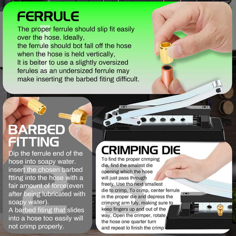 Drkerr crimper handle and press assembly emphasizing ergonomic operation