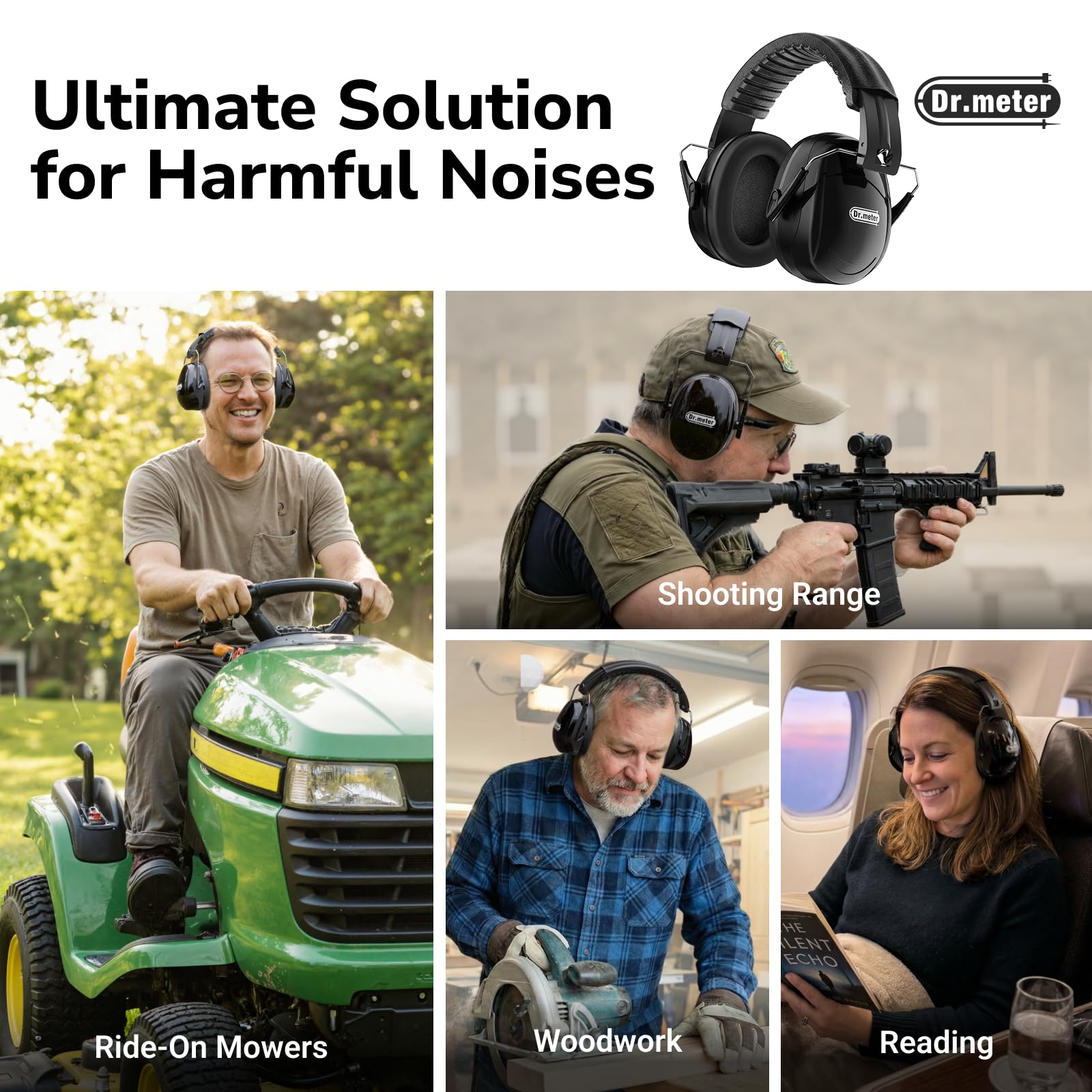 Dr.meter ANSI CE certified ear protection ensures reliable safety in loud environments.