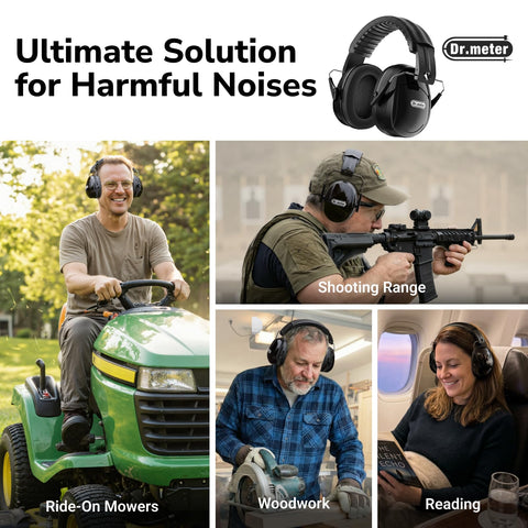 Dr.meter ANSI CE certified ear protection ensures reliable safety in loud environments.