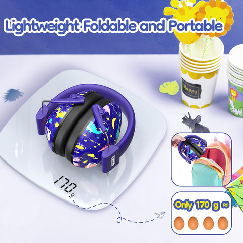Dr.meter compact travel-friendly earmuffs fit in backpacks and bags