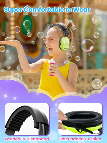 Dr.meter ear muffs adjustable headband fits kids to adults.