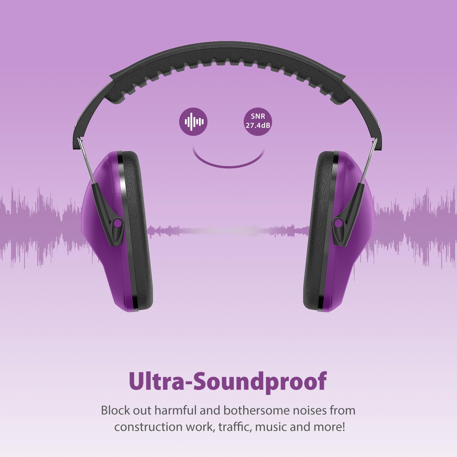 Dr.meter ear muffs provide strong noise reduction for loud events
