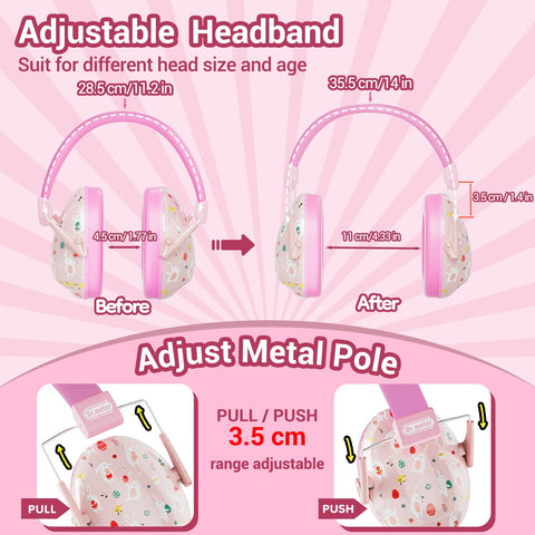 Dr.meter Ear Muffs SNR-27.4dB performance protects ears at loud events.