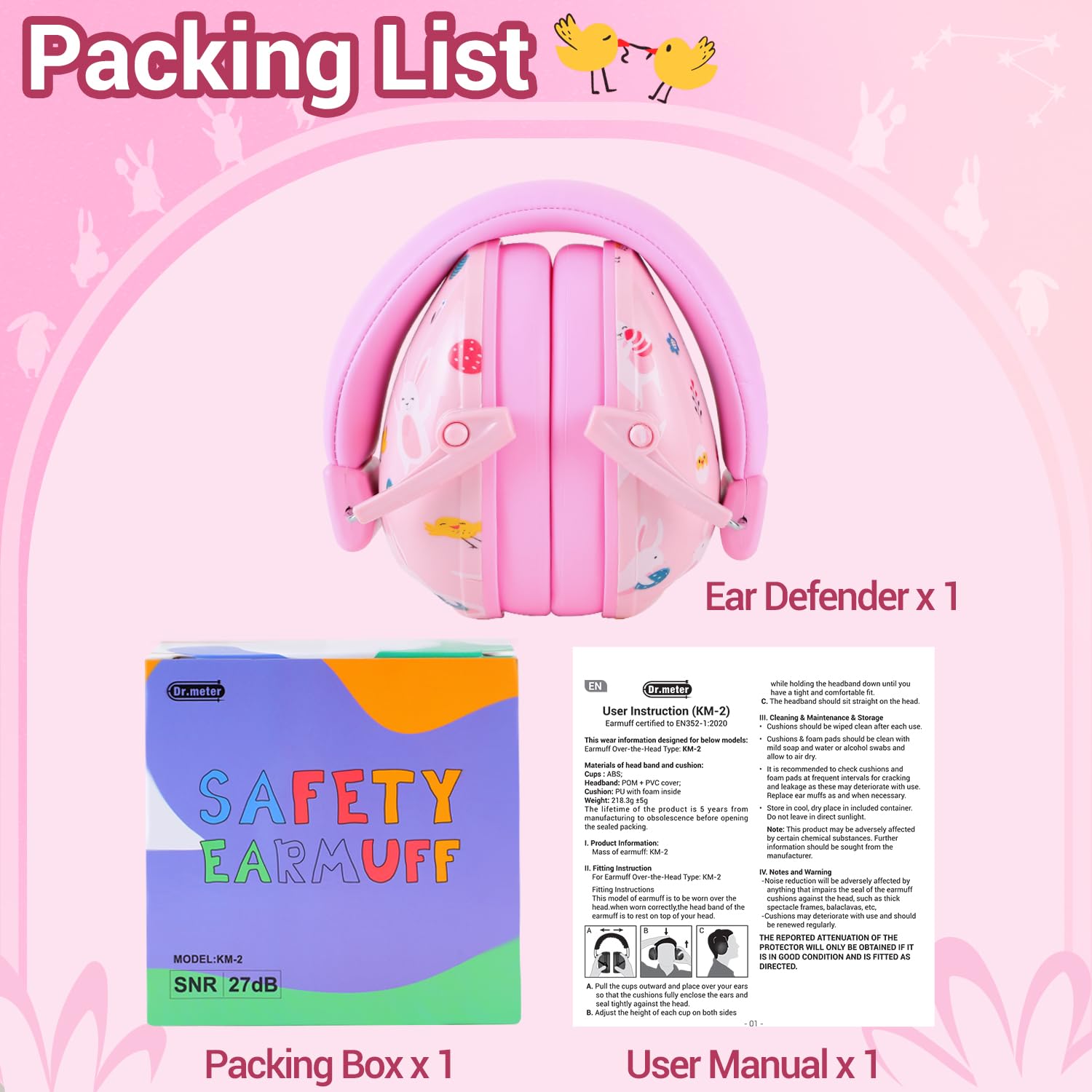 Dr.meter Ear Muffs packable-travel ideal for school, trips, and daily commutes.