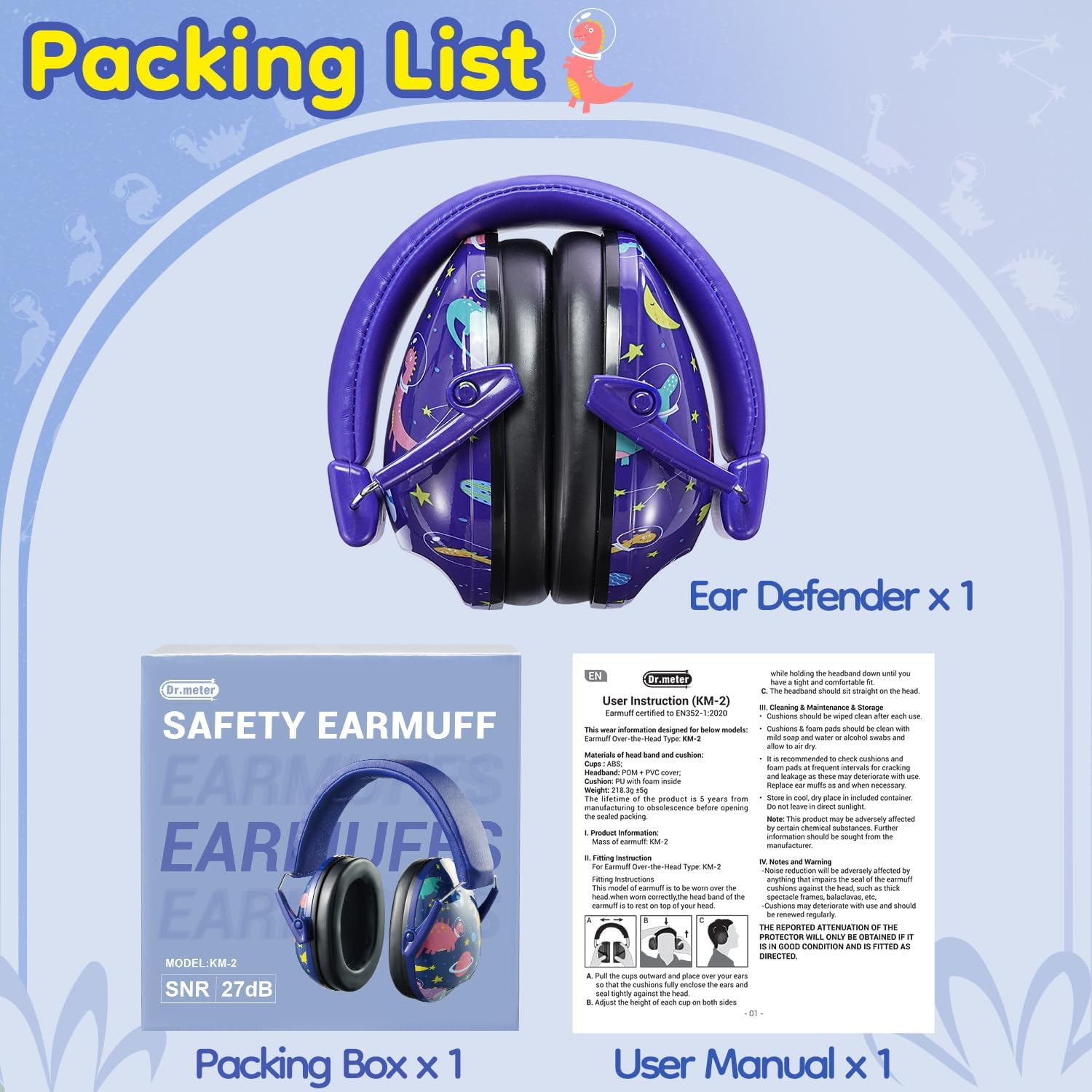 Dr.meter pocket-size foldable ear defenders for family outings and quick protection