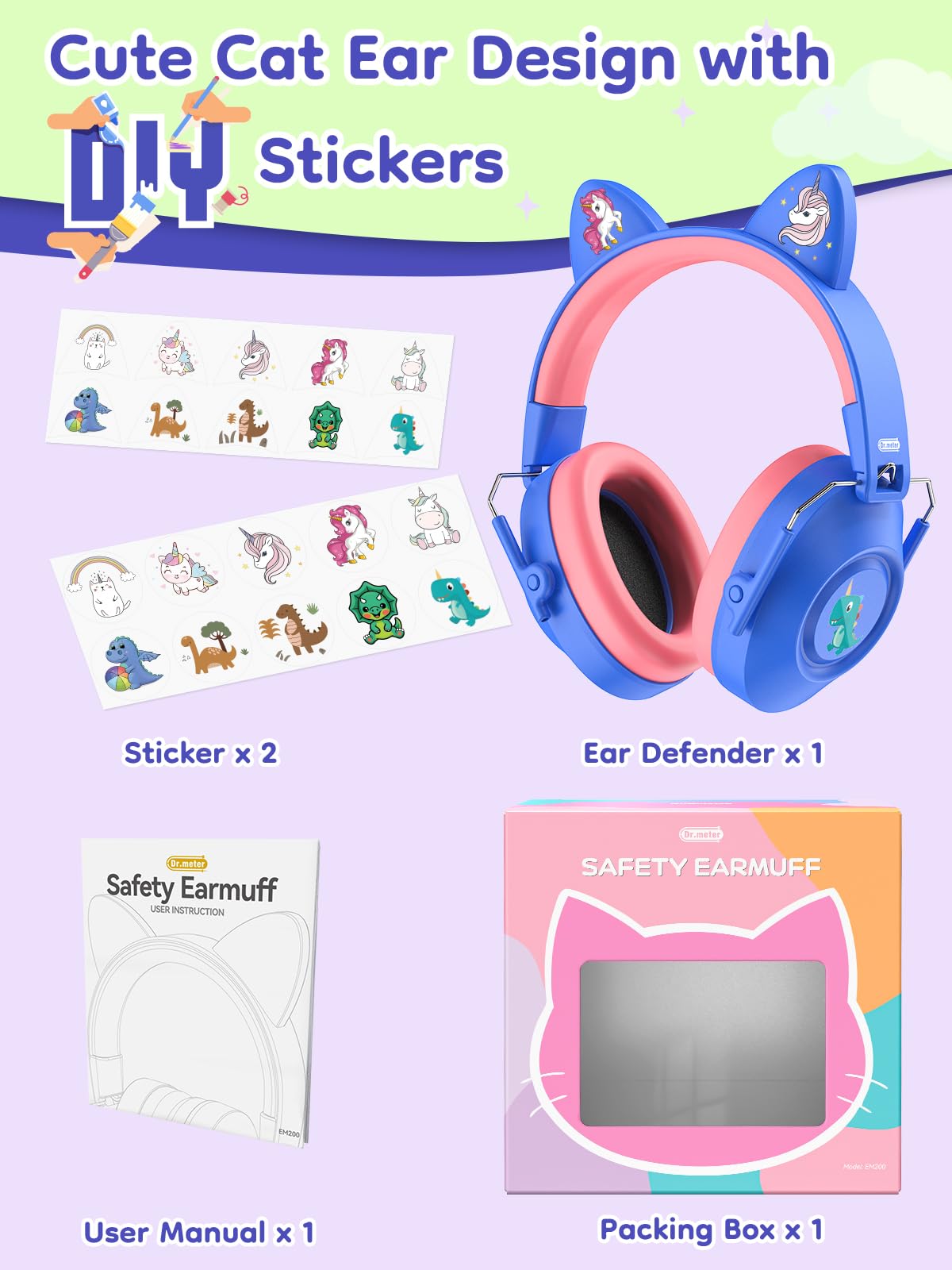 Dr.meter foldable ear defenders fit in a backpack.
