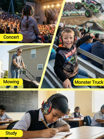 Dr.meter ear protection helps kids focus at sports events by softening noise.