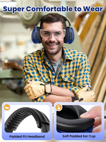 Dr.meter noise cancelling headphones reduce noise up to 31dB for calmer range sessions.