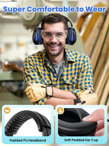 Dr.meter noise reduction earmuffs adjustable headband for a customizable, comfortable fit
