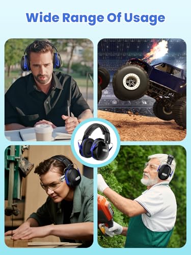 Dr.meter noise reduction earmuffs fit for adults and kids with adjustable headband