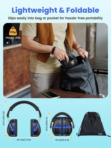 Dr.meter noise reduction earmuffs suitable for outdoor and indoor use