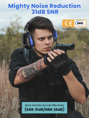 Dr.meter noise reduction earmuffs included protective pouch keeps gear clean