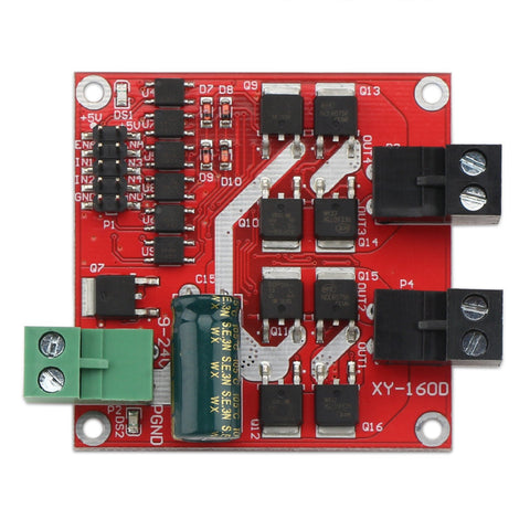 DROK ENA input for adjustable speed regulation on motor channels.